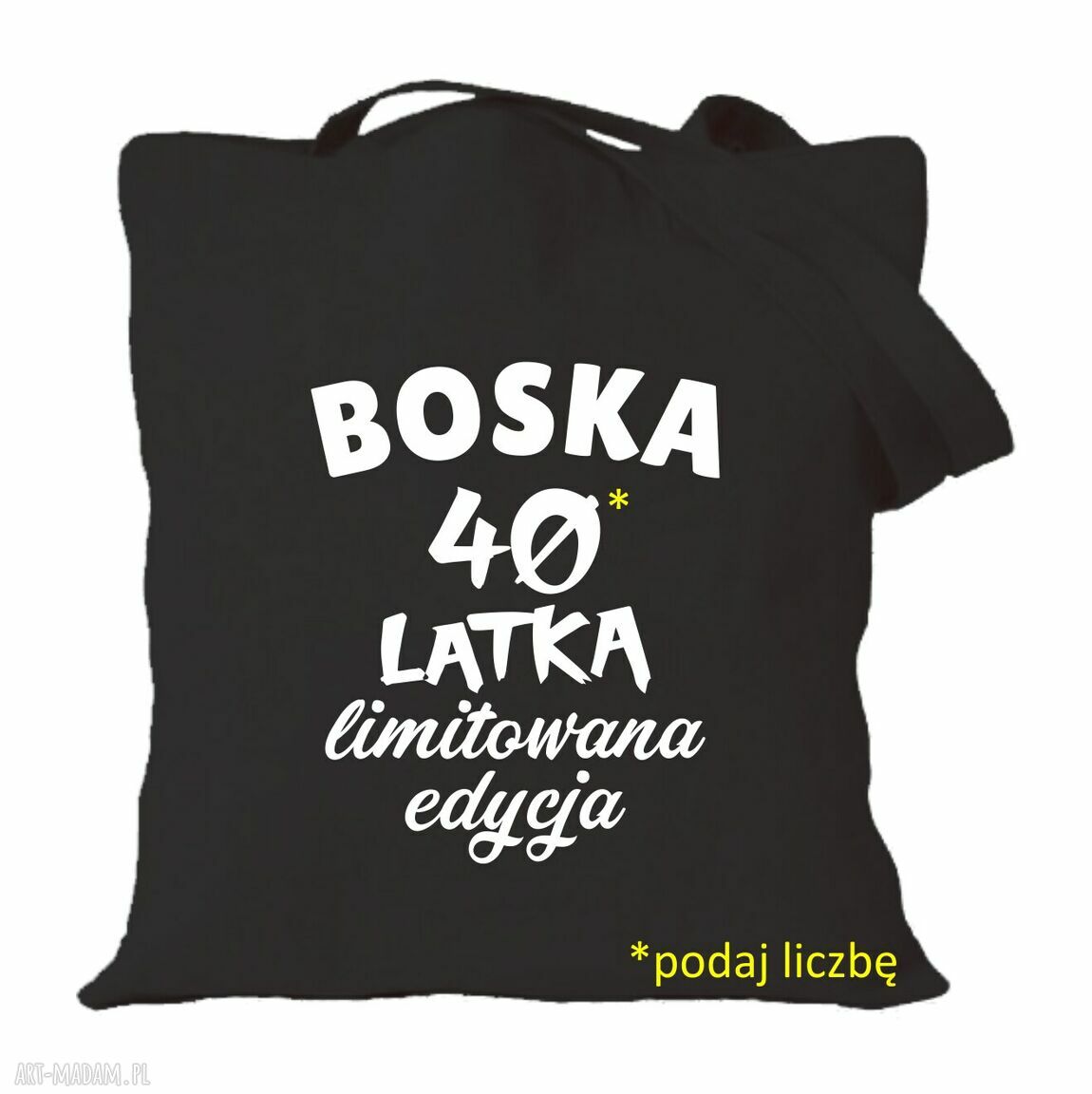 Torba bawełniana z nadrukiem na urodziny i imieniny
