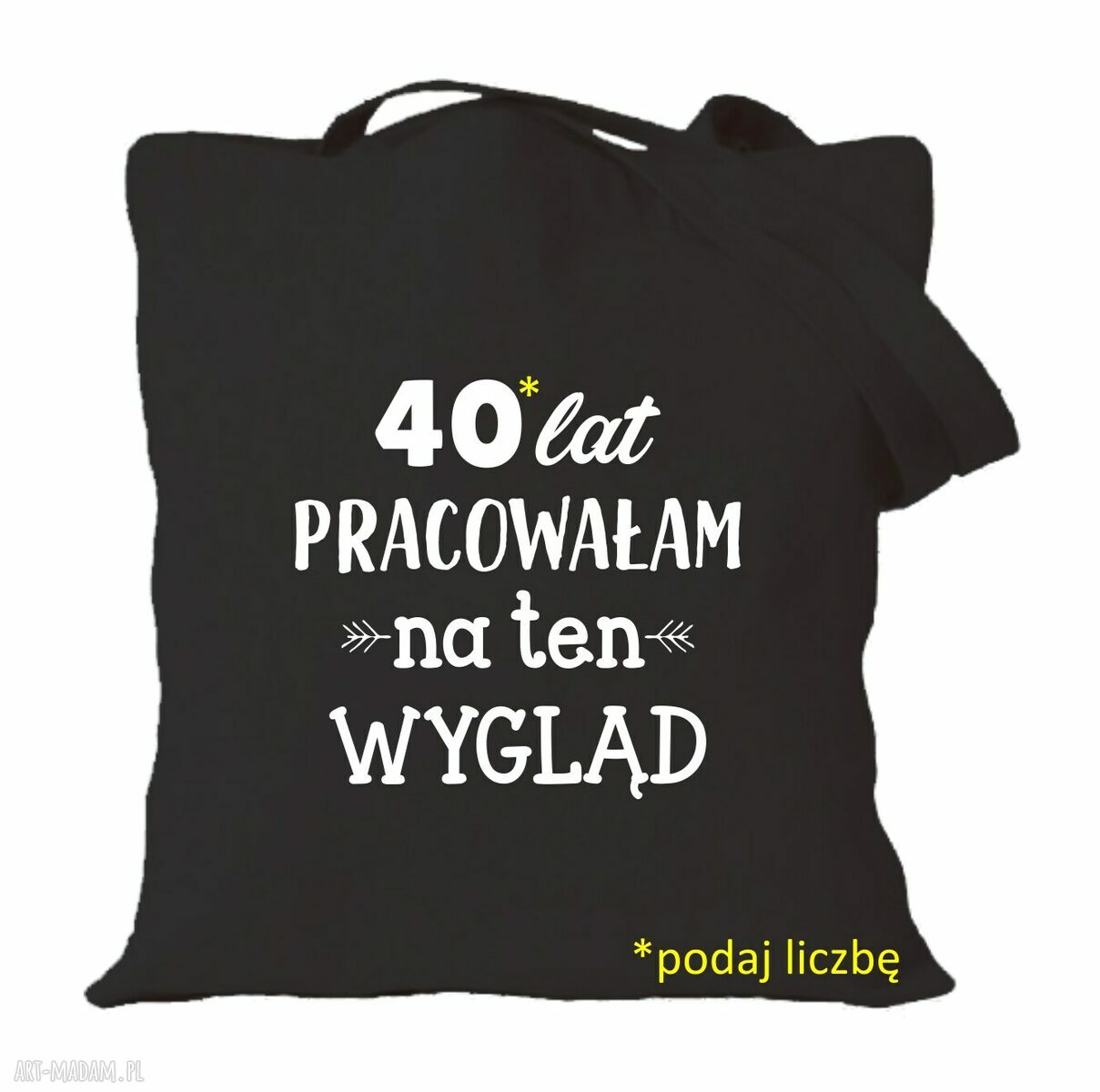 Torba bawełniana z nadrukiem na urodziny, imieniny i rocznicę