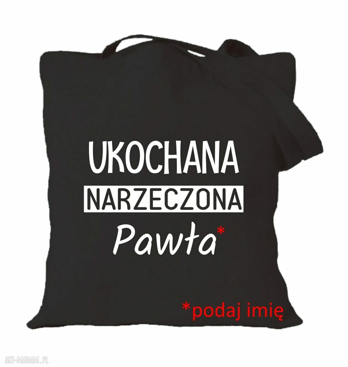 Torba bawełniana z nadrukiem dla narzeczonej - przyszła żona