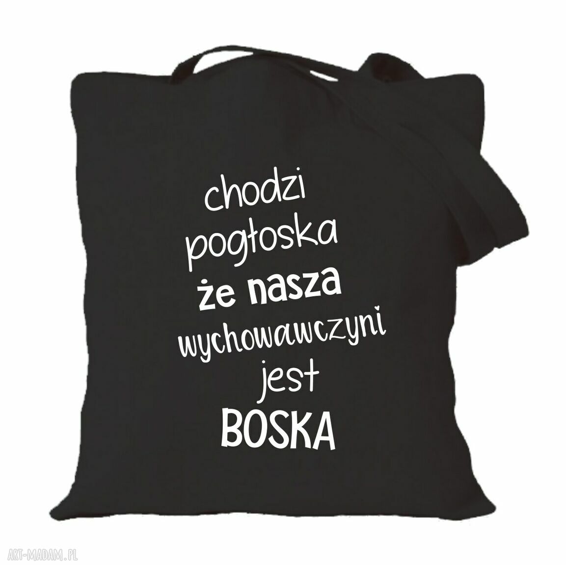 Torba z nadrukiem dla nauczycielki - prezent na Dzień Nauczyciela i zakończenie roku