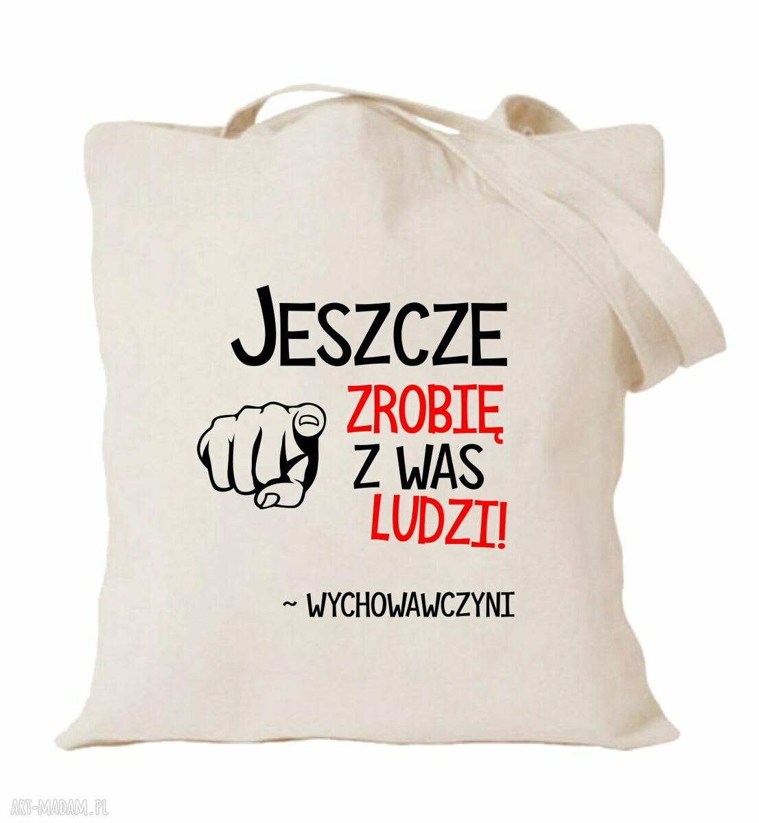 Prezent dla nauczycielki - torba bawełniana z nadrukiem na Dzień Nauczyciela