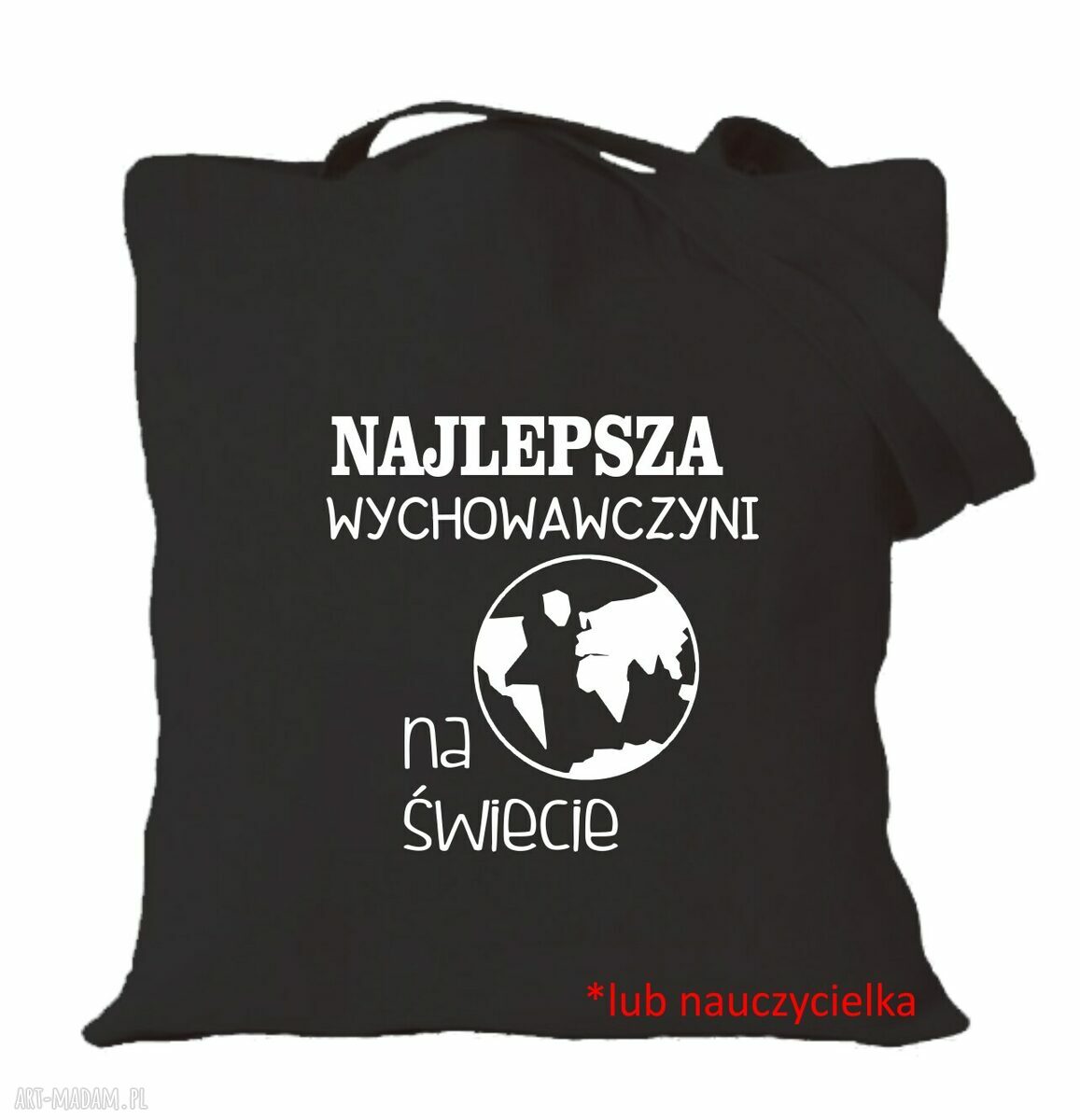 Torba z nadrukiem dla nauczycielki i wychowawczyni - prezent na Dzień Nauczyciela oraz zakończenie roku