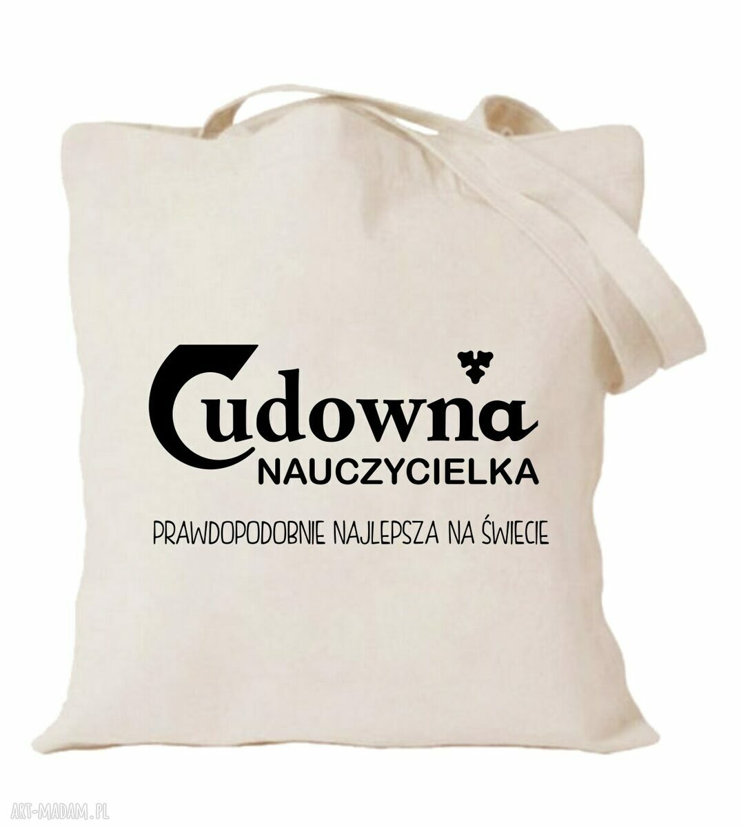 Torba bawełniana z nadrukiem dla nauczycielki i wychowawczyni - prezent