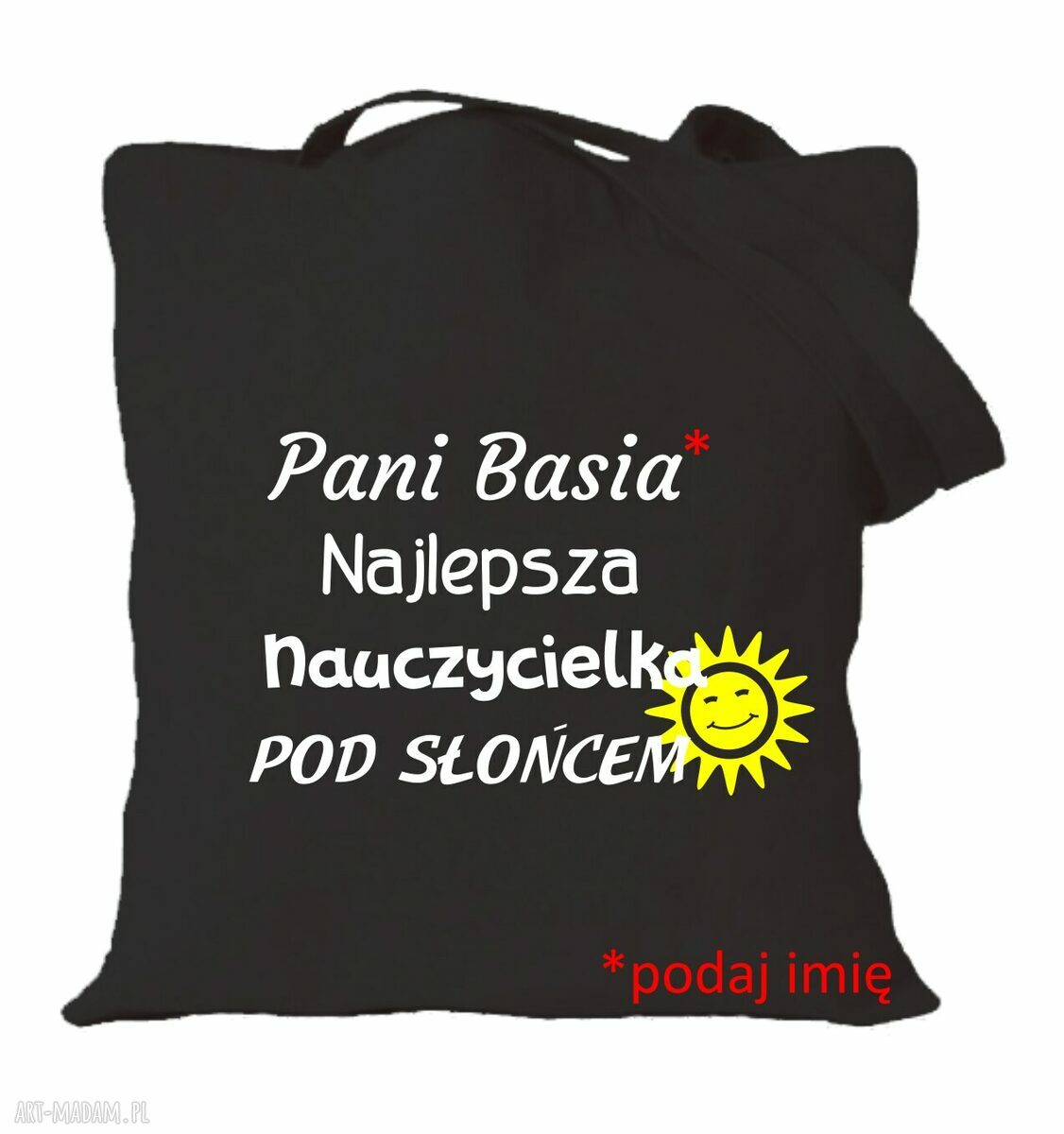 Torba z nadrukiem dla nauczycielki i wychowawczyni - prezent na Dzień Nauczyciela