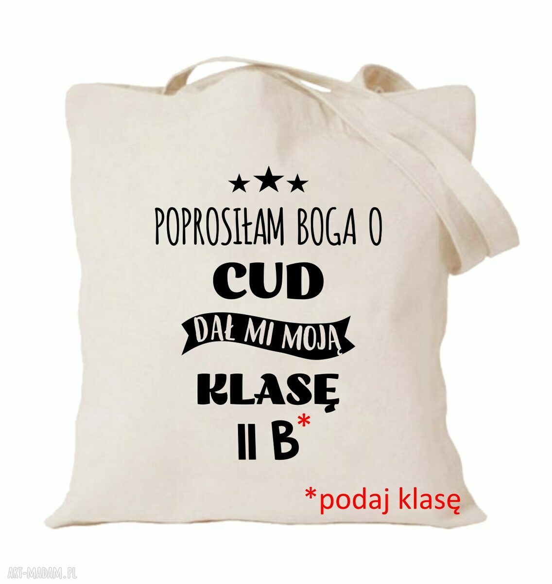 Torba z nadrukiem dla nauczycielki - prezent na Dzień Nauczyciela i zakończenie roku