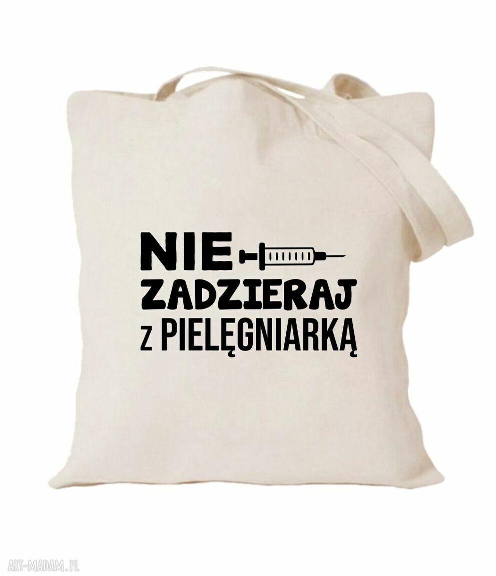 Torba bawełniana z nadrukiem dla pielęgniarki - prezent najlepsza pielęgniarka, oddziałowa lub położna