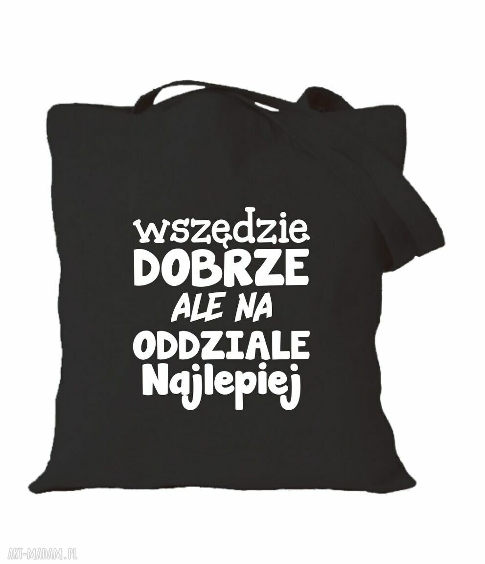Torba bawełniana z nadrukiem dla pielęgniarki - prezent dla oddziałowej i położnej