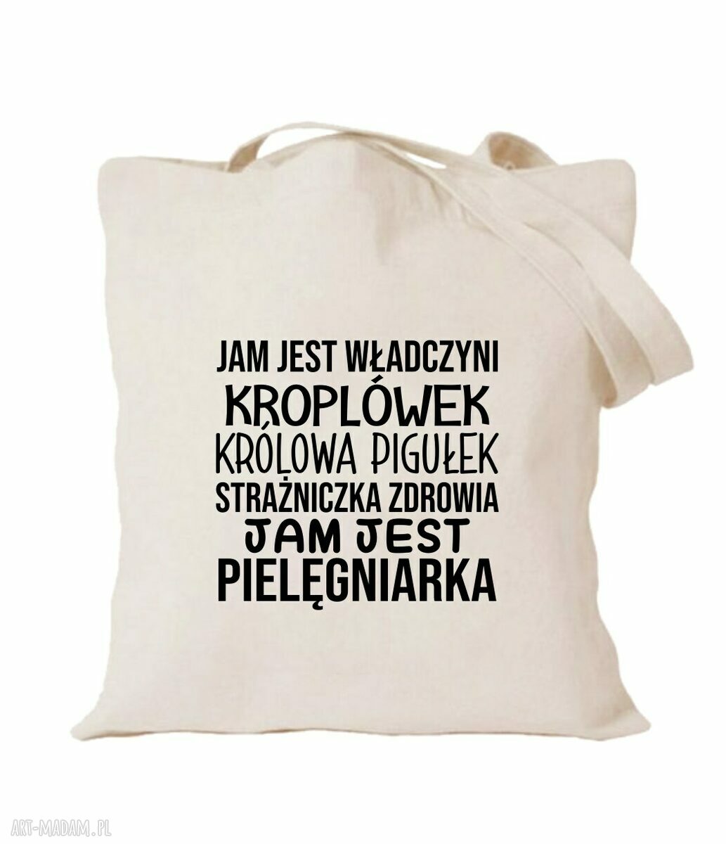 Torba z nadrukiem dla pielęgniarki - prezent najlepsza pielęgniarka, oddziałowa i położna
