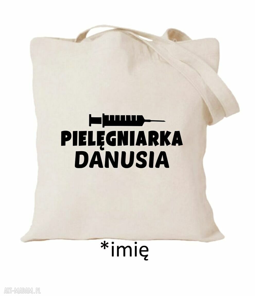 Bawełniana torba z nadrukiem dla pielęgniarki - prezent na urodziny