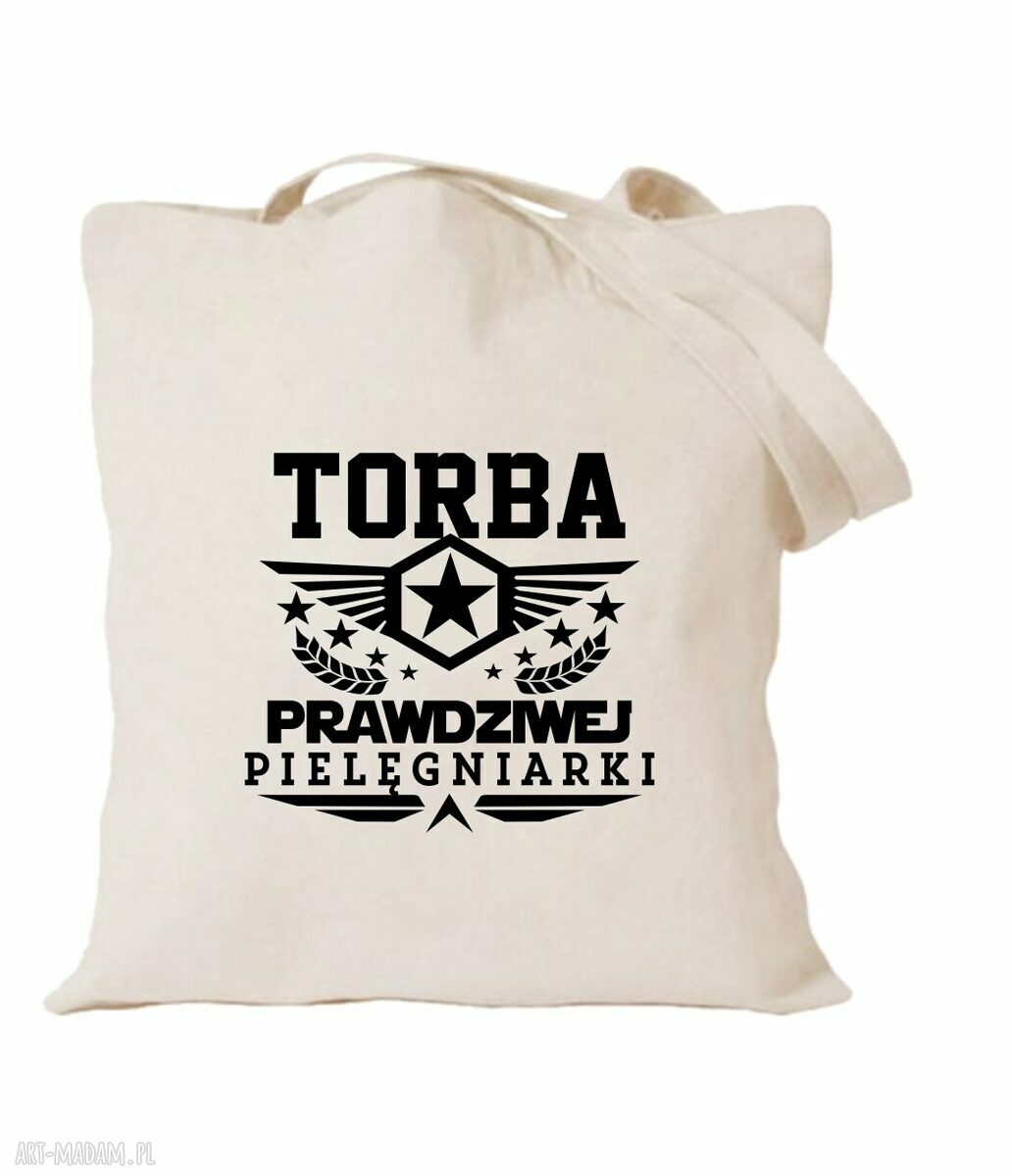 Torba bawełniana z nadrukiem dla pielęgniarki - prezent dla oddziałowej lub położnej