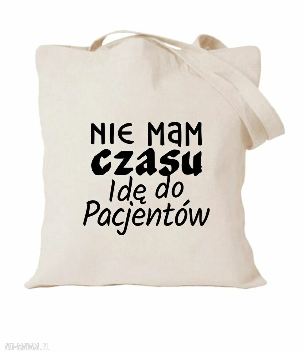 Torba bawełniana z nadrukiem dla pielęgniarki - prezent dla oddziałowej i położnej