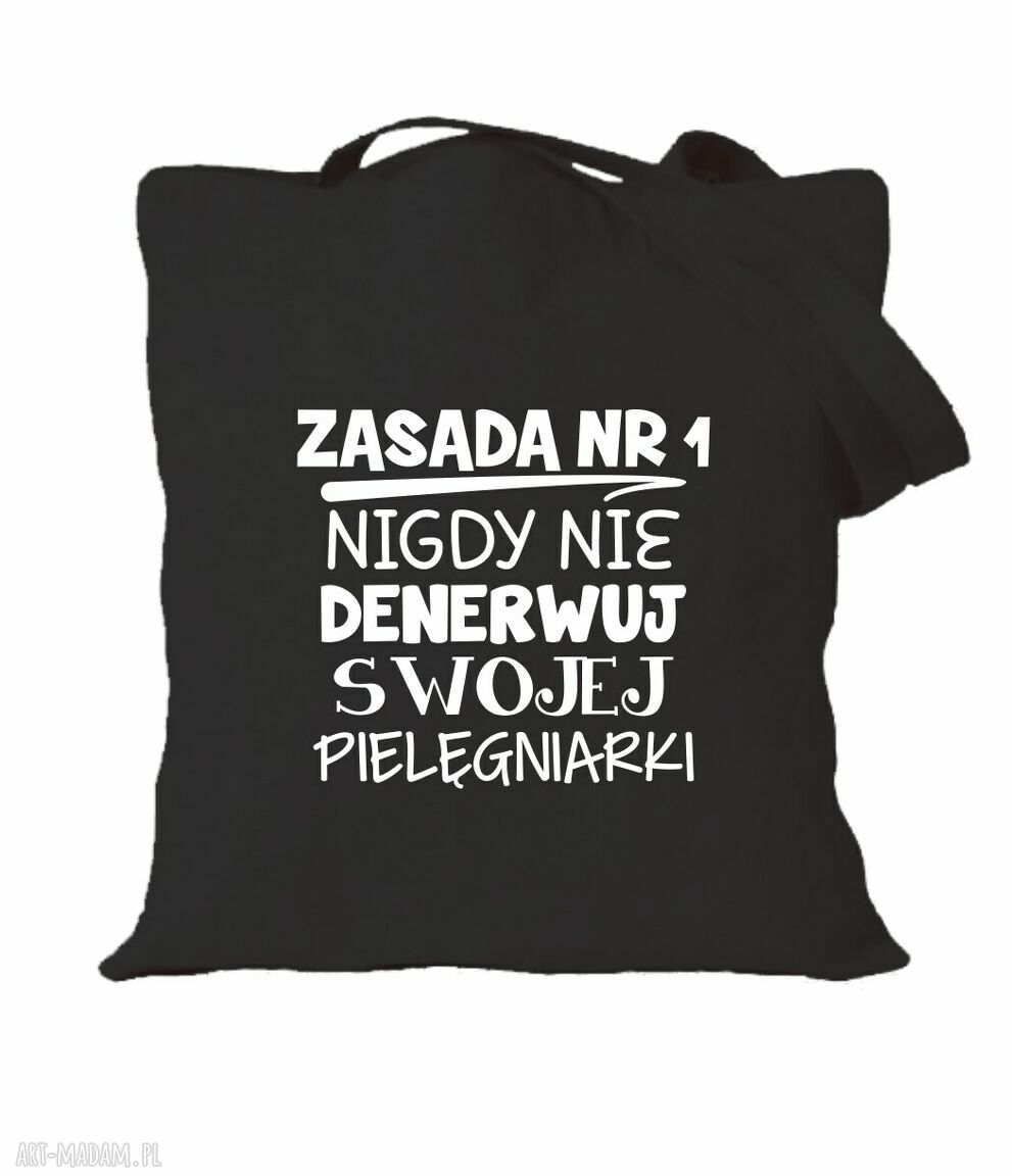 Torba bawełniana z nadrukiem dla pielęgniarki - prezent dla najlepszej oddziałowej lub położnej