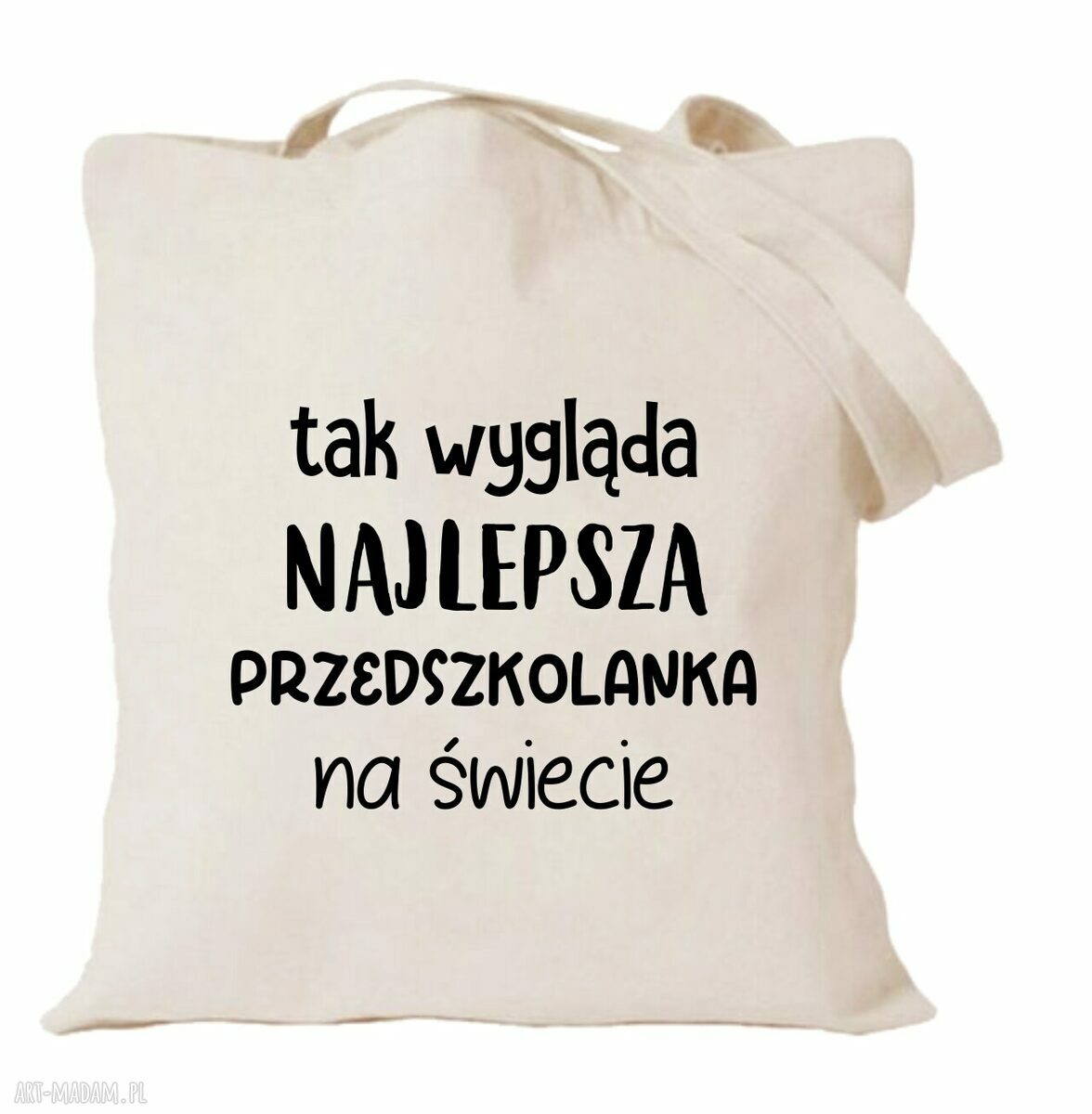 Torba bawełniana z nadrukiem dla przedszkolanki - prezent na zakończenie roku