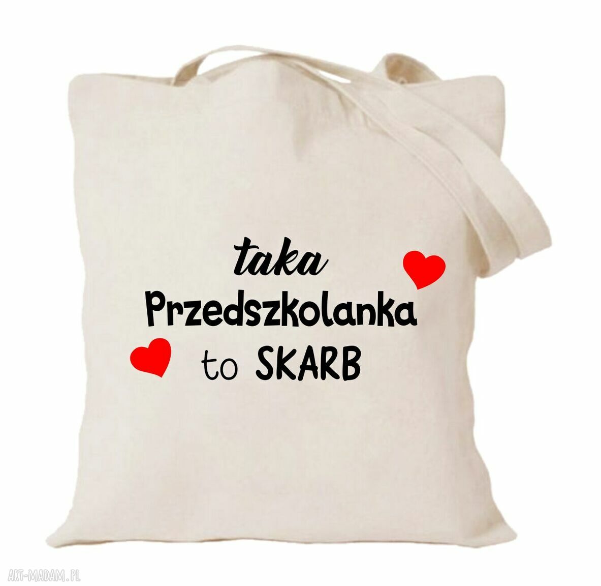 Torba z nadrukiem dla wychowawczyni - prezent od przedszkolaków na zakończenie roku
