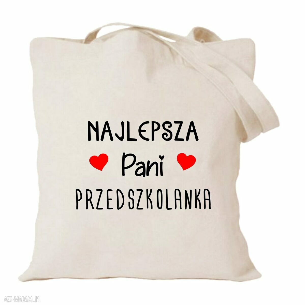 Torba z nadrukiem dla przedszkolanki - prezent od przedszkolaków na zakończenie roku