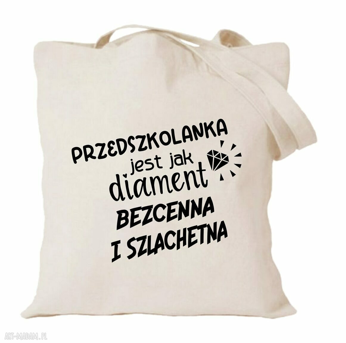 Torba bawełniana z nadrukiem dla przedszkolanki i wychowawczyni - prezent na zakończenie roku