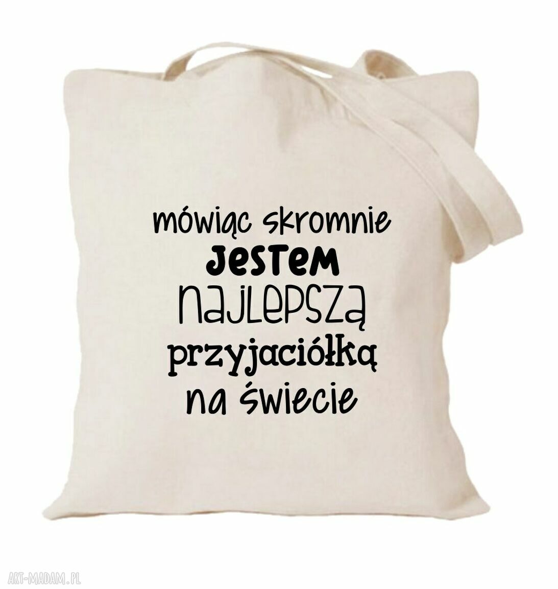 Torba bawełniana BFF dla przyjaciółki - prezent na urodziny psiapsi i kumpeli