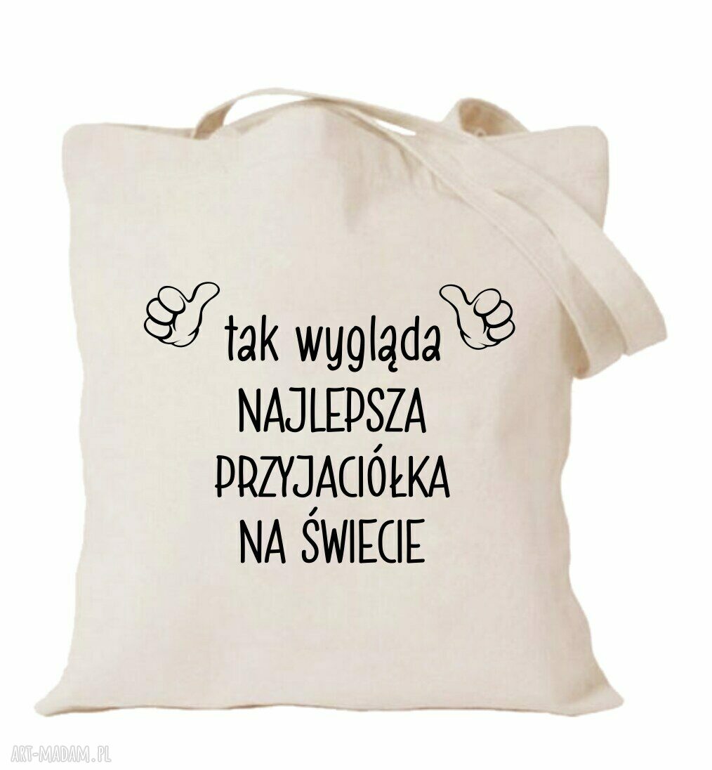 Torba bawełniana BFF z nadrukiem dla przyjaciółki - psiapsi i kumpeli