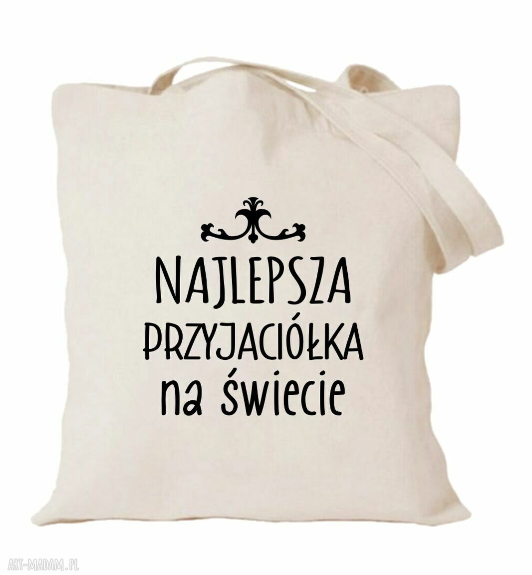 Torba bawełniana z nadrukiem BFF - prezent dla przyjaciółki