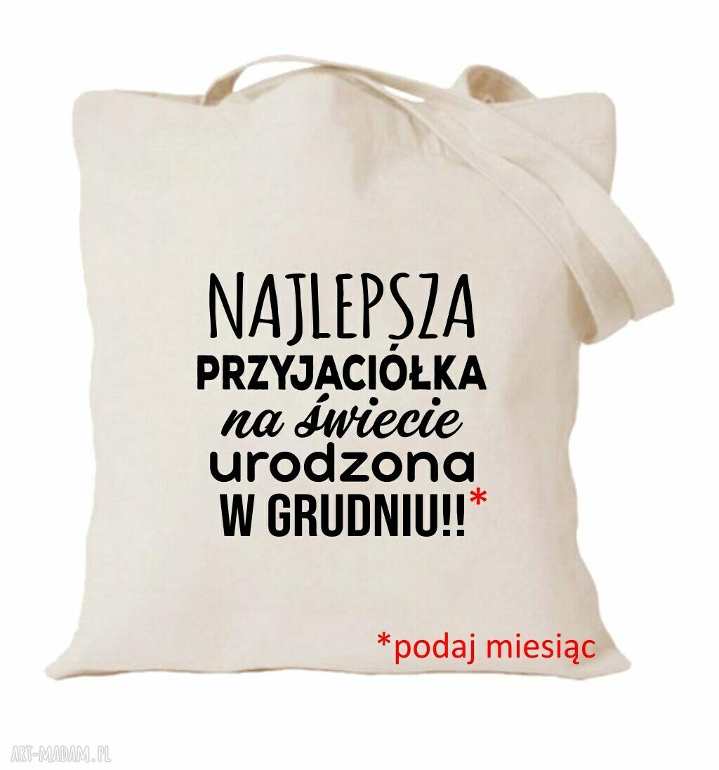 Torba bawełniana z nadrukiem BFF - prezent dla Twojej przyjaciółki