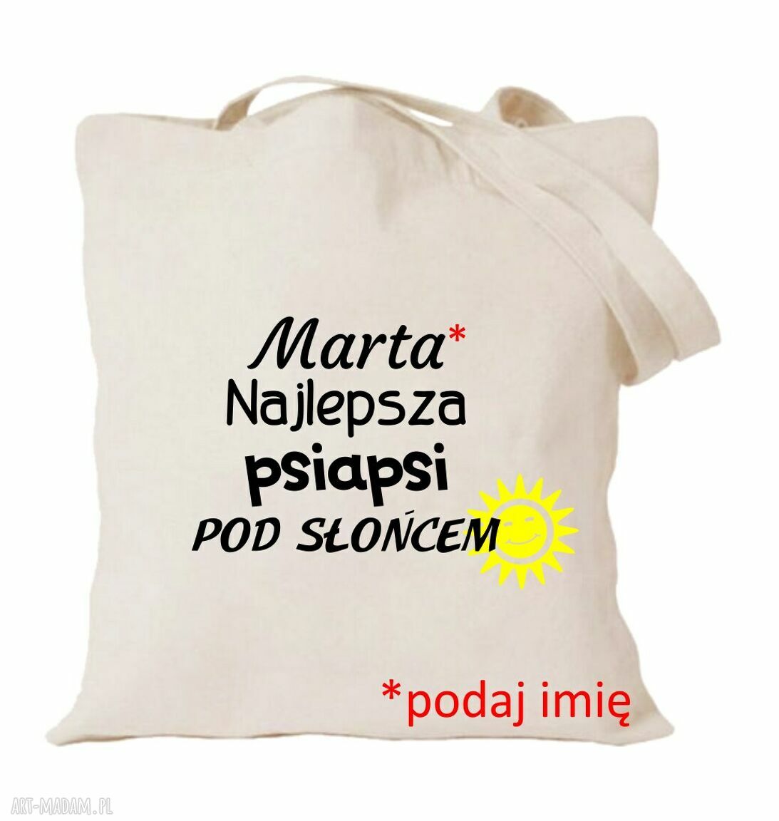Torba z nadrukiem BFF dla przyjaciółki - psiapsi prezent na urodziny