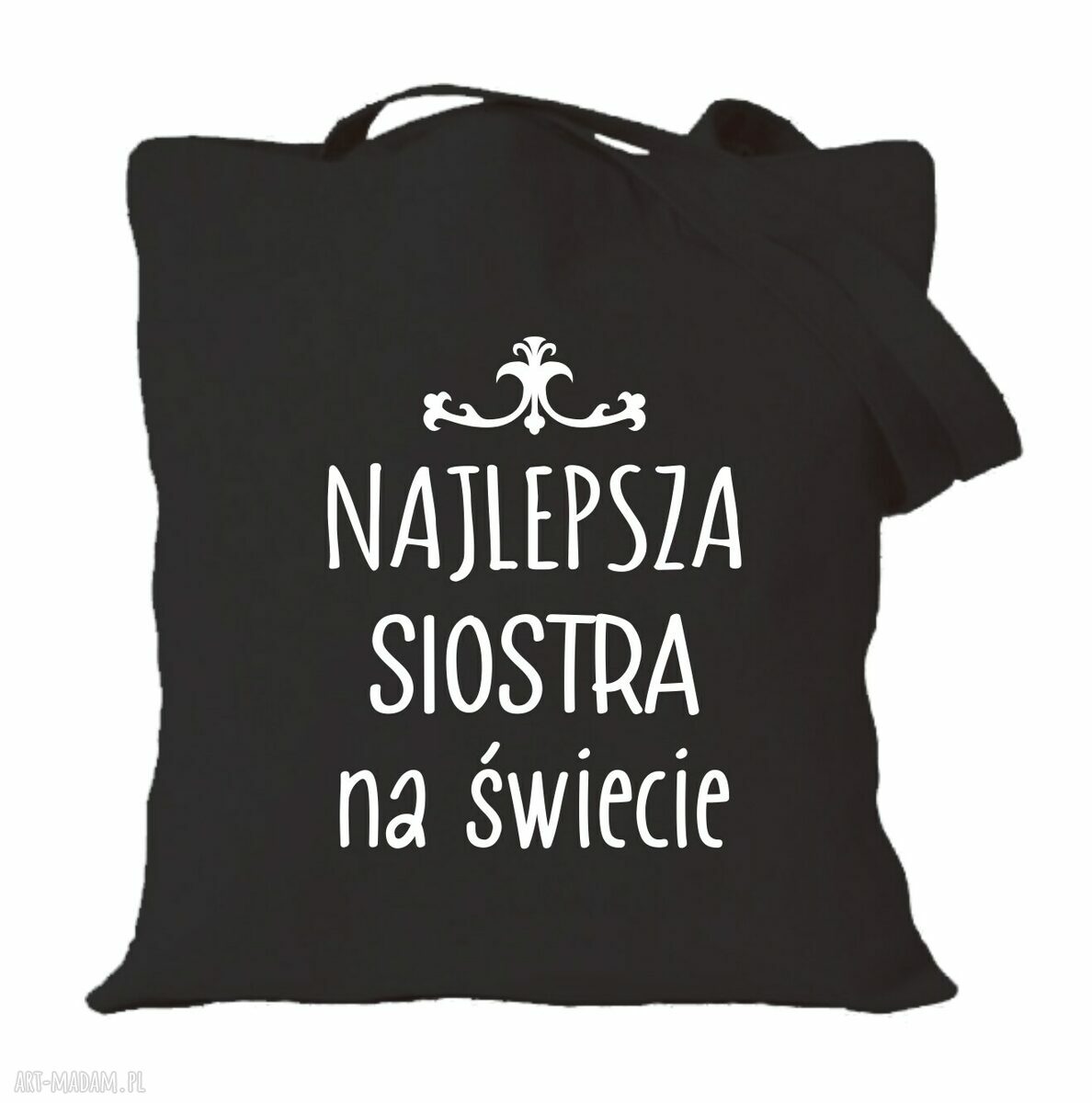 Torba bawełniana z nadrukiem dla siostry i siostrzyczki - prezent na urodziny oraz święta
