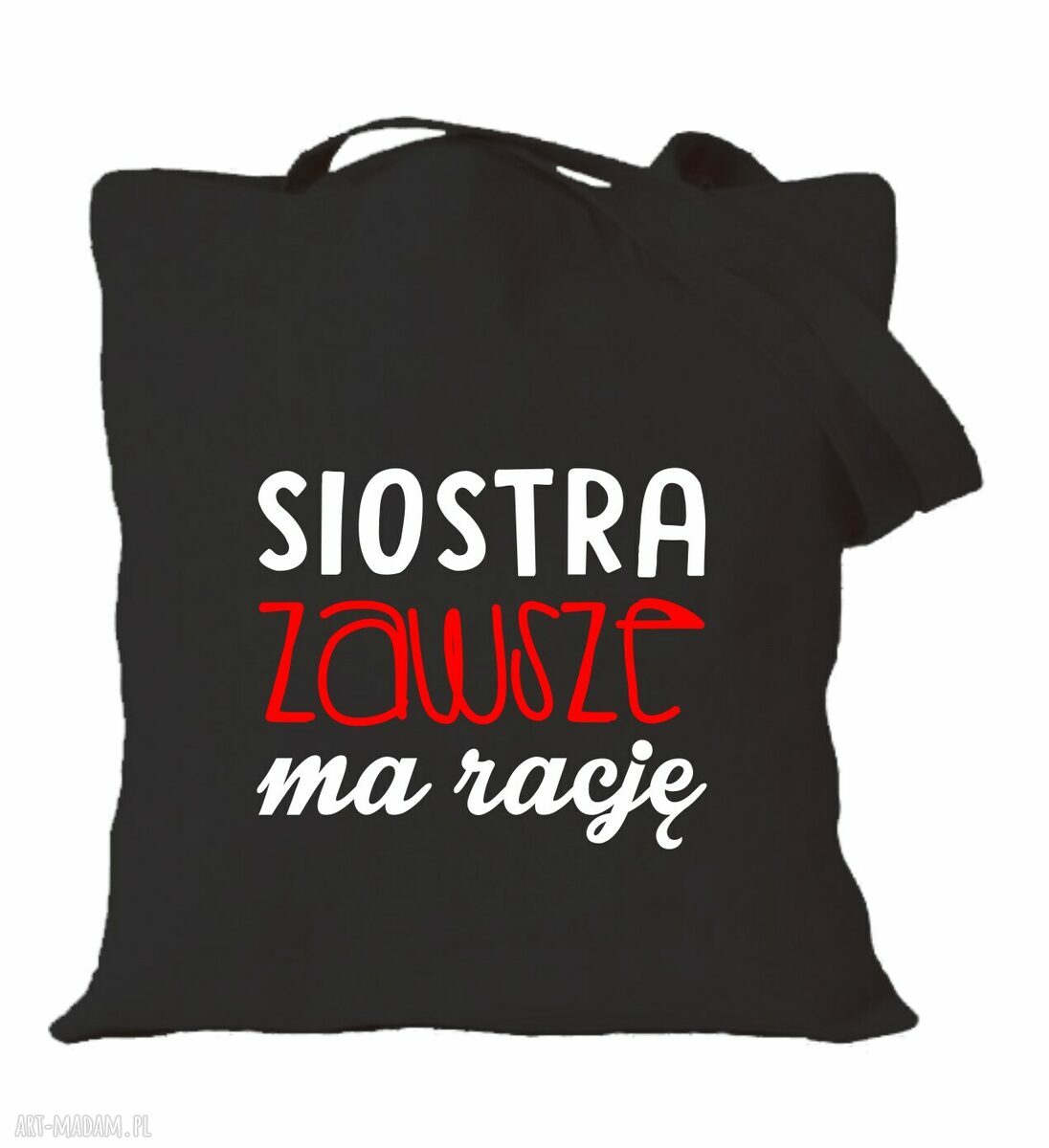 Torba z nadrukiem dla siostry - praktyczny prezent na urodziny i święta