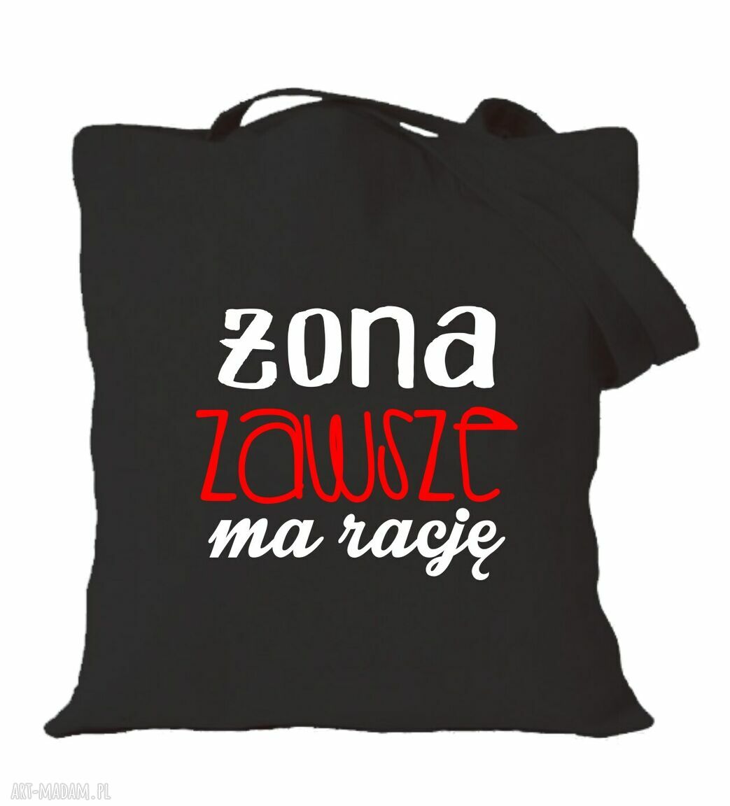 Torba bawełniana z nadrukiem dla żony - prezent od męża