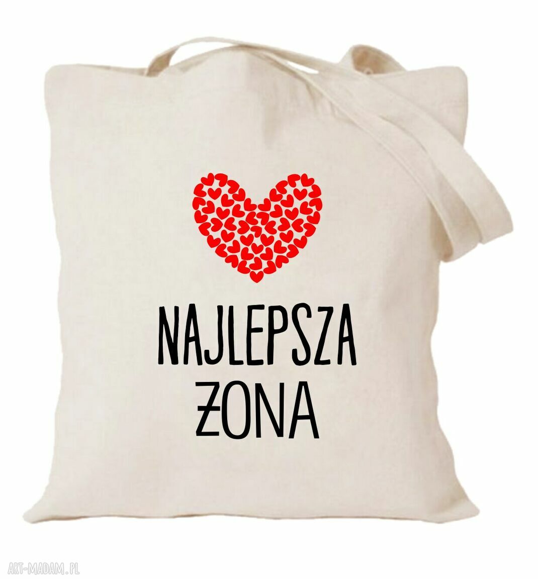Torba bawełniana z nadrukiem dla żony - prezent od męża na urodziny i święta
