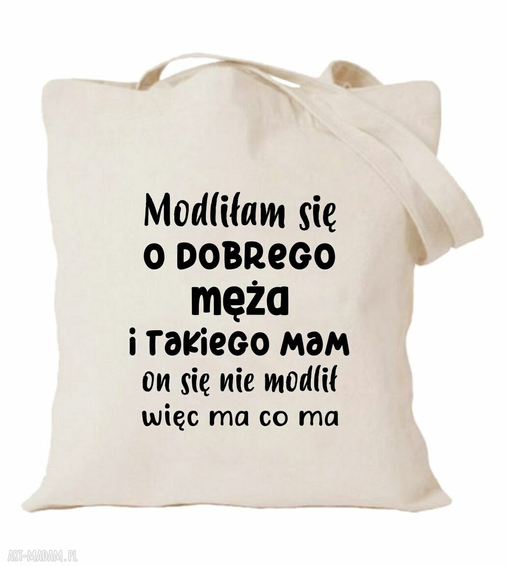 Torba bawełniana z nadrukiem dla żony - prezent od męża
