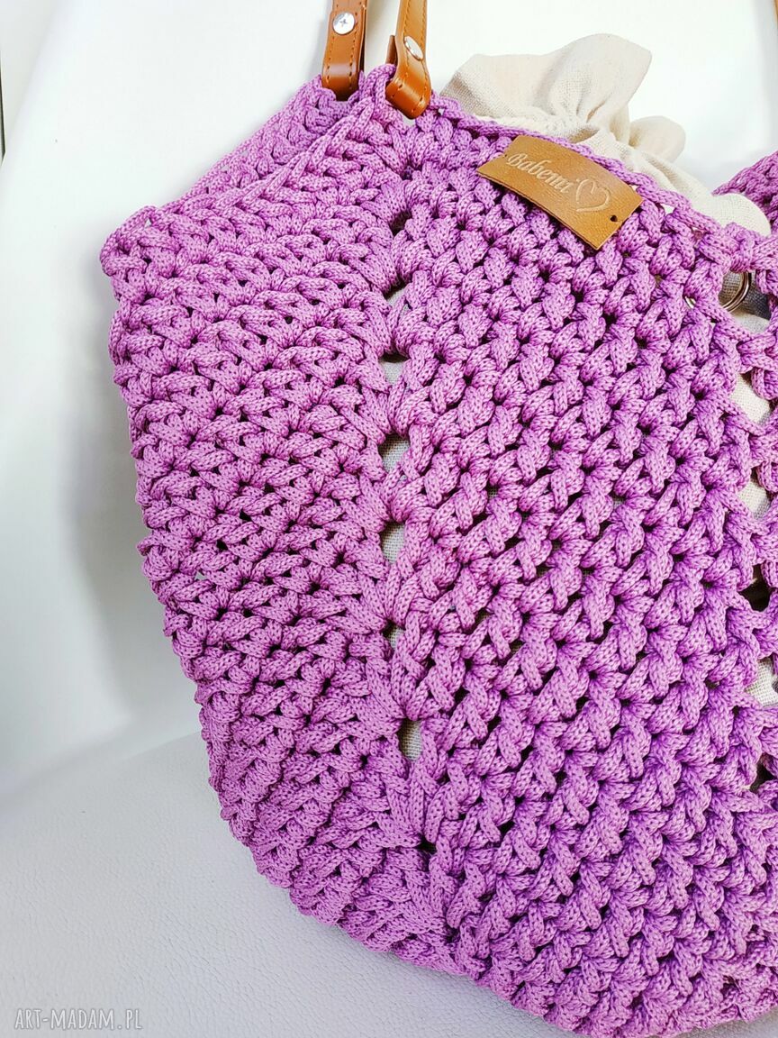Tulip Bag - wodoodporna torba na ramię z poliestrowego sznurka 3 mm