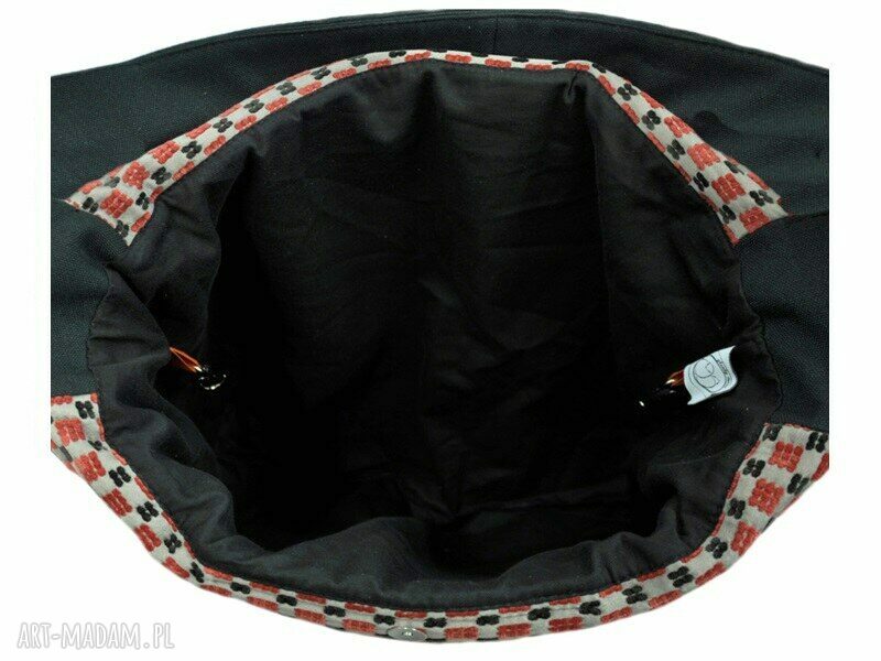 01 0011 Wielobarwna torba worek na zakupy HUMMING BIRD MAXI autorskie