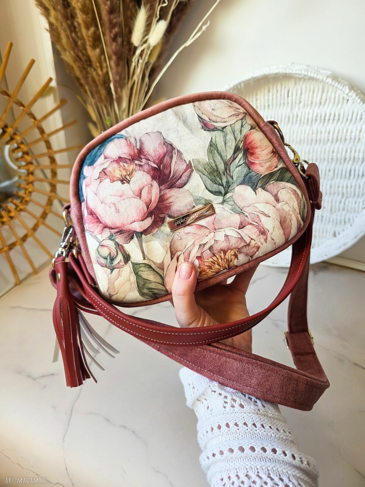 Torebka Box Ada w kwiaty - mała torebka damska handmade