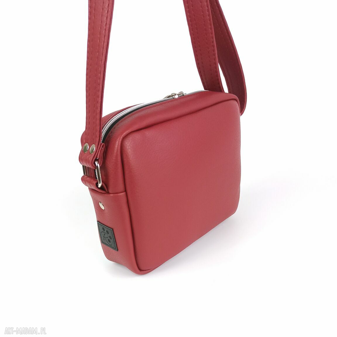 Torebka box PIWONIE BORDO na ramię
