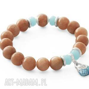 lavoga brown jade with azure crystals & bag