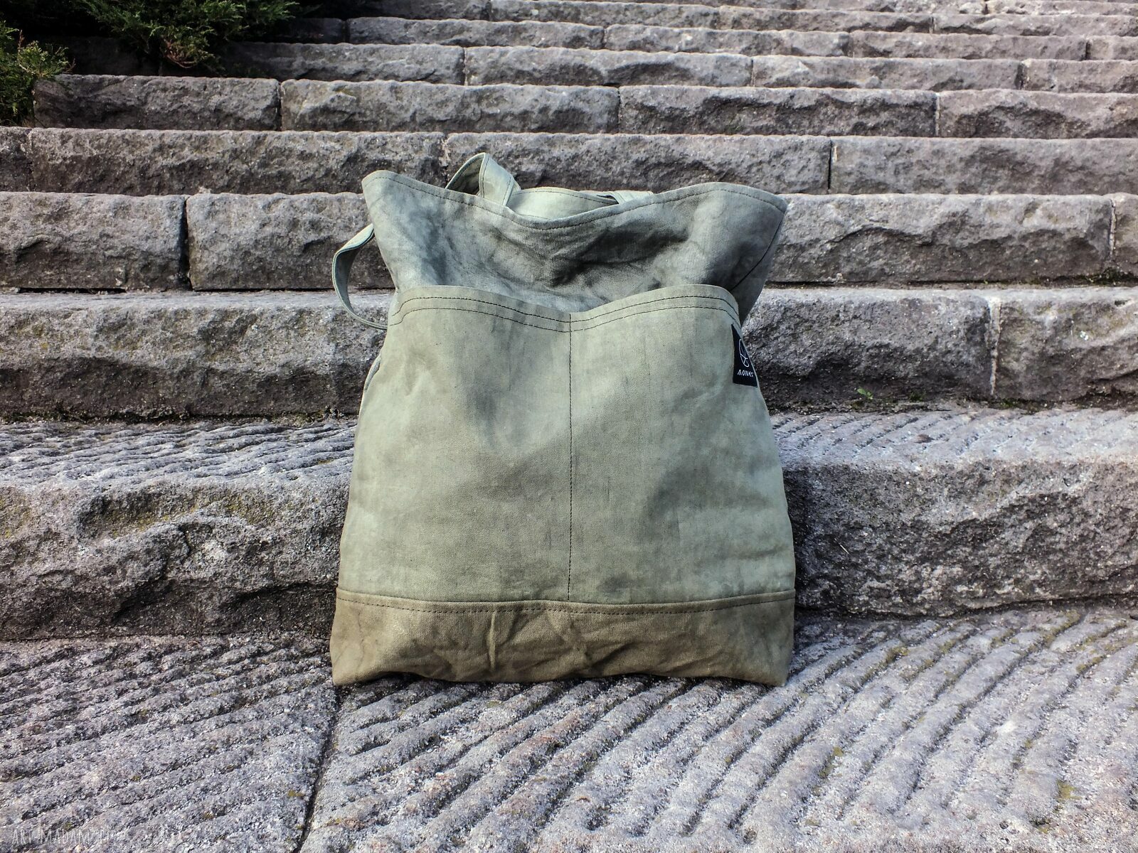 Torebka canvas khaki farbowana