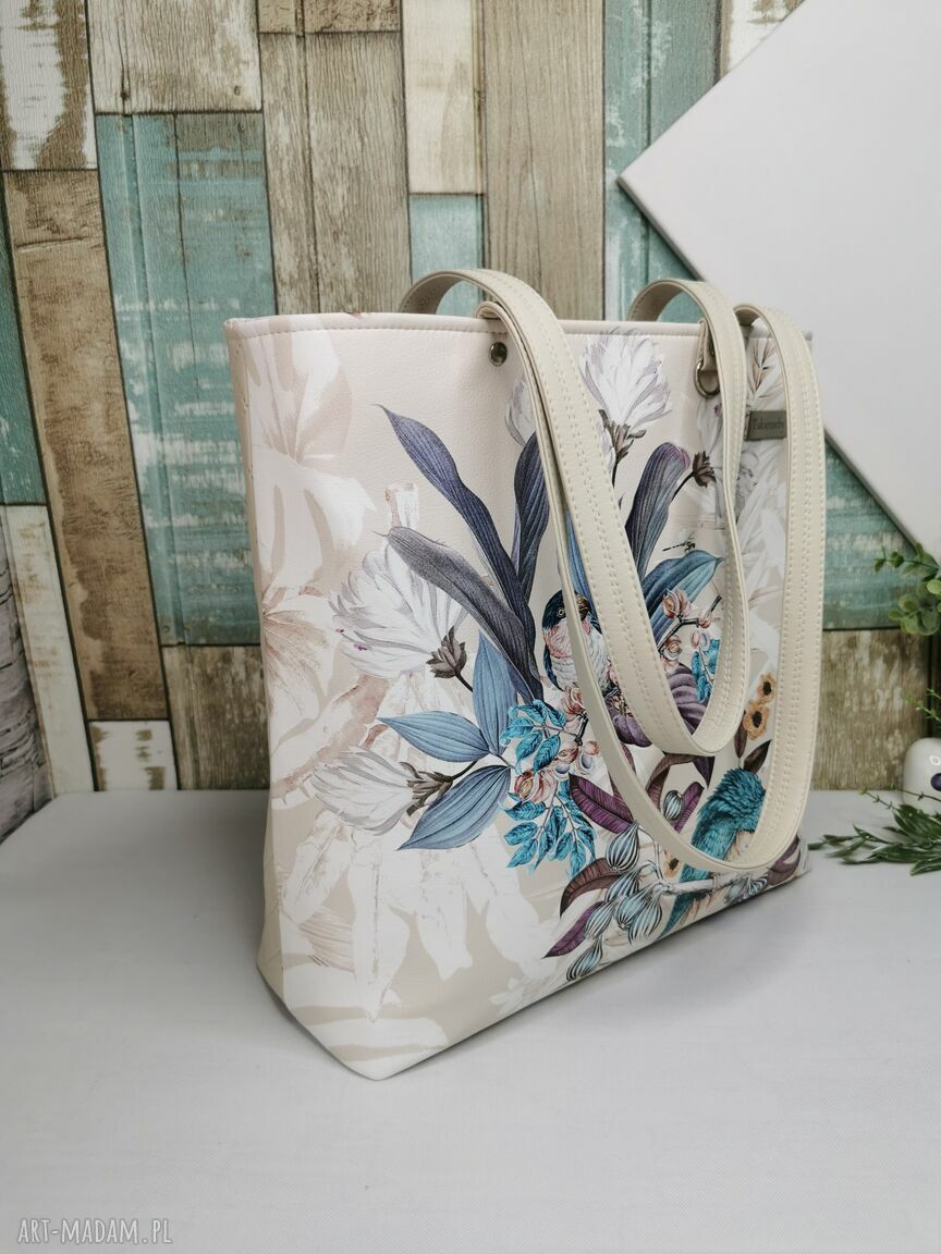 Torebka damska shopperka na ramię - handmade z ekoskóry Takietorby