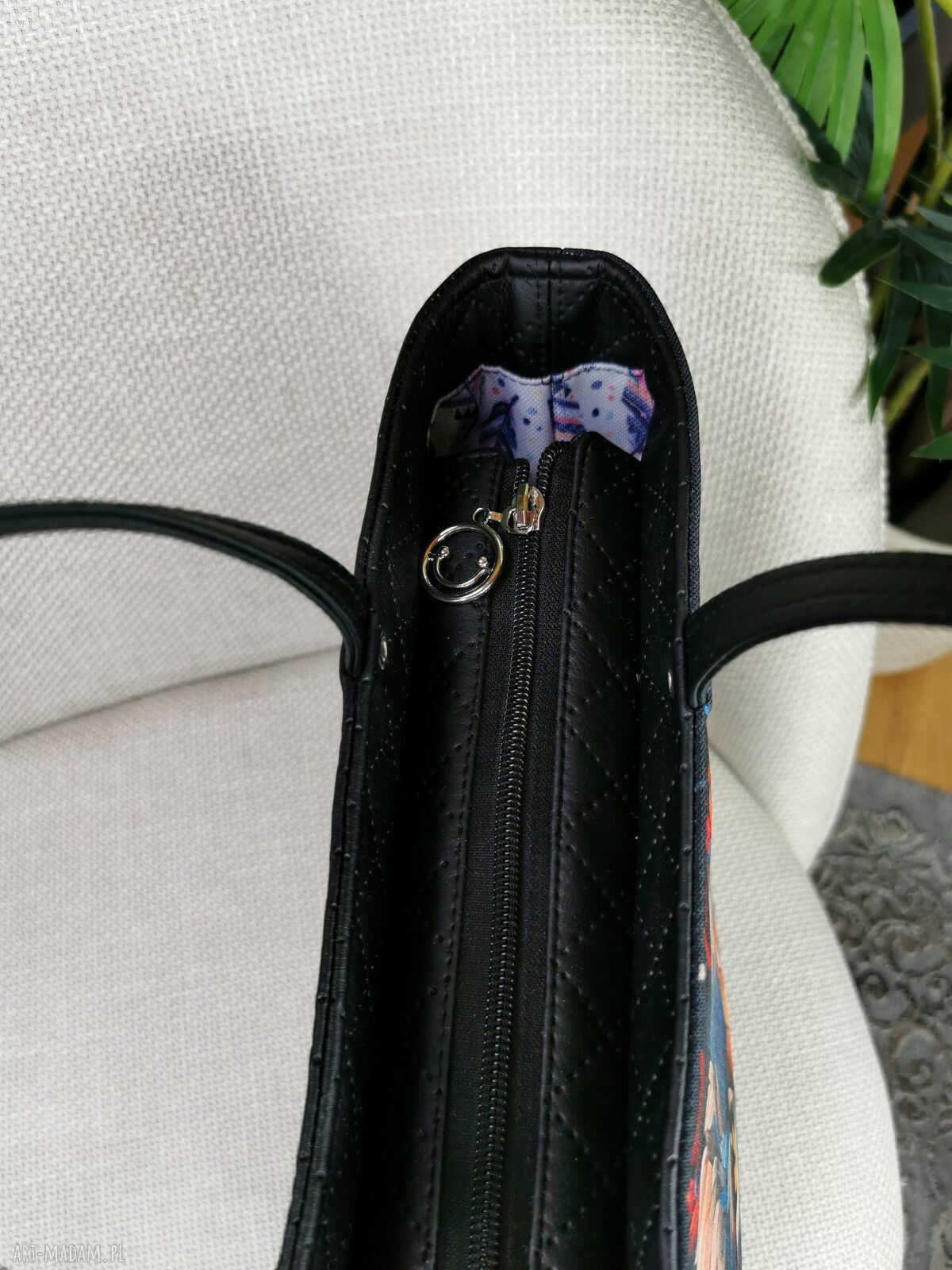Torebka damska shopperka na ramię - motyw kota (A4)