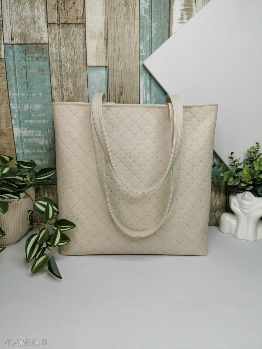Torebka damska shopperka na ramię - handmade z ekoskóry Takietorby