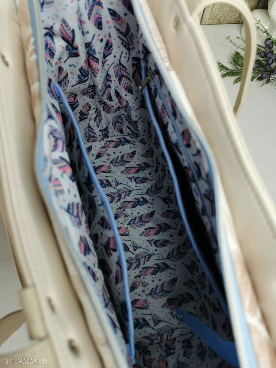 Torebka damska shopperka na ramię - handmade z ekoskóry Takietorby