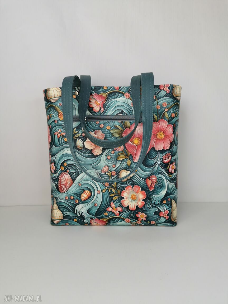 Torebka damska shopper na ramię - ręcznie robiona