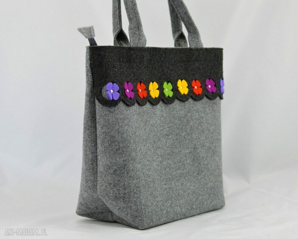 Torebka Filcowa Kuferek Marzenie o Wiośnie... :) hand made