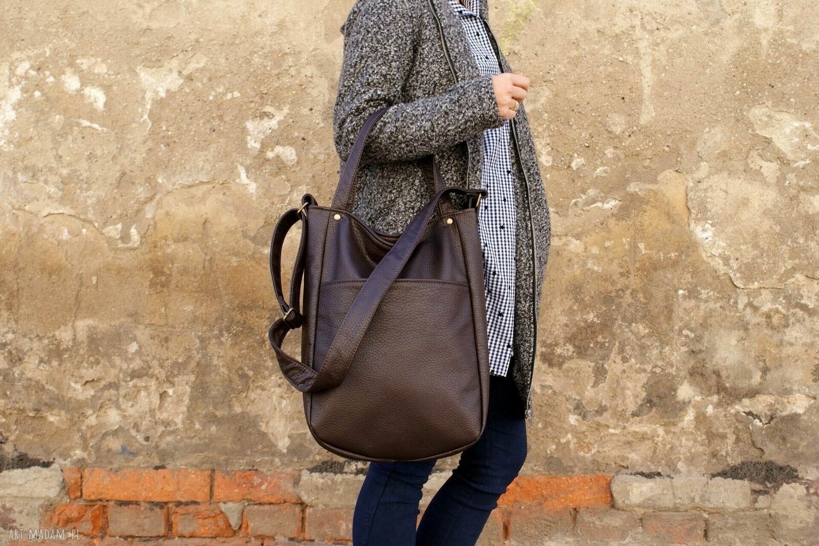 IKS pocket czekolada faktura Hand Made