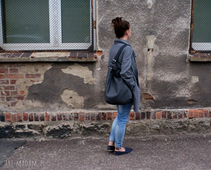IKS vegan grafit czerń Ręcznie wykonane