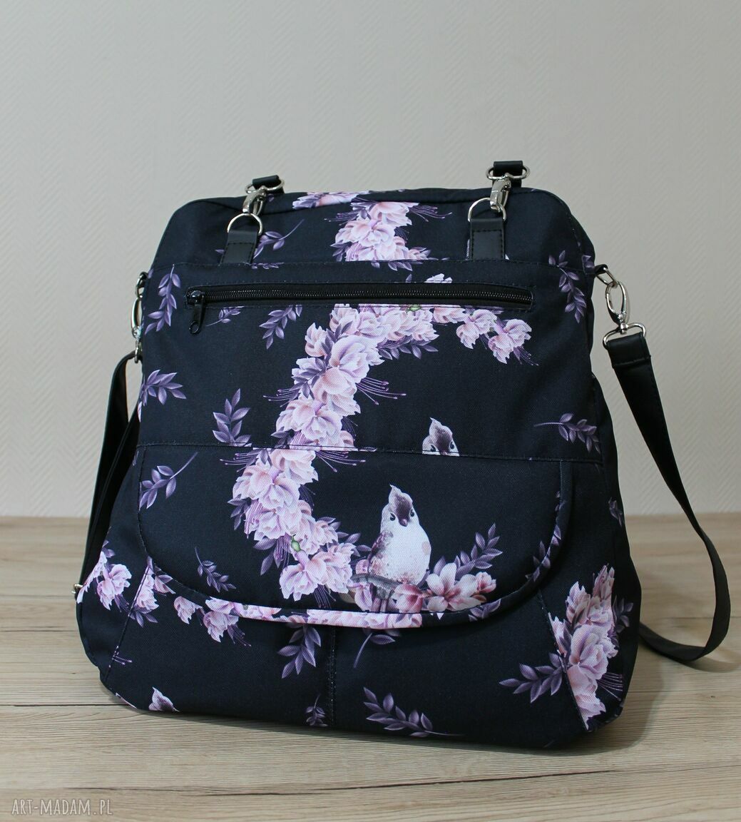 Torebka Listonoszka - ptaszek na magnolii