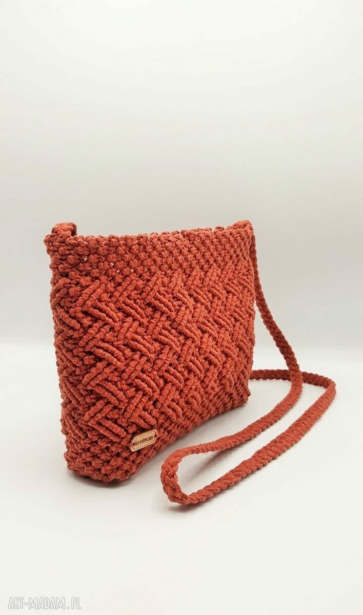 Torebka makramowa „RUDA” - boho crossbody na ramię