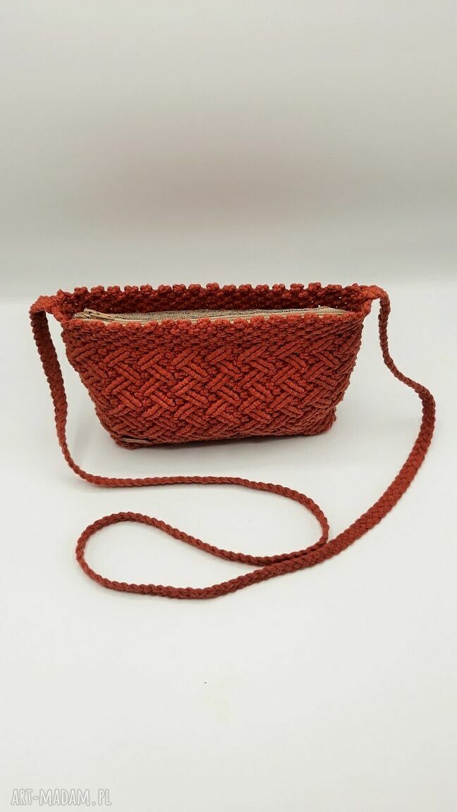Torebka makramowa „RUDA” - boho crossbody na ramię