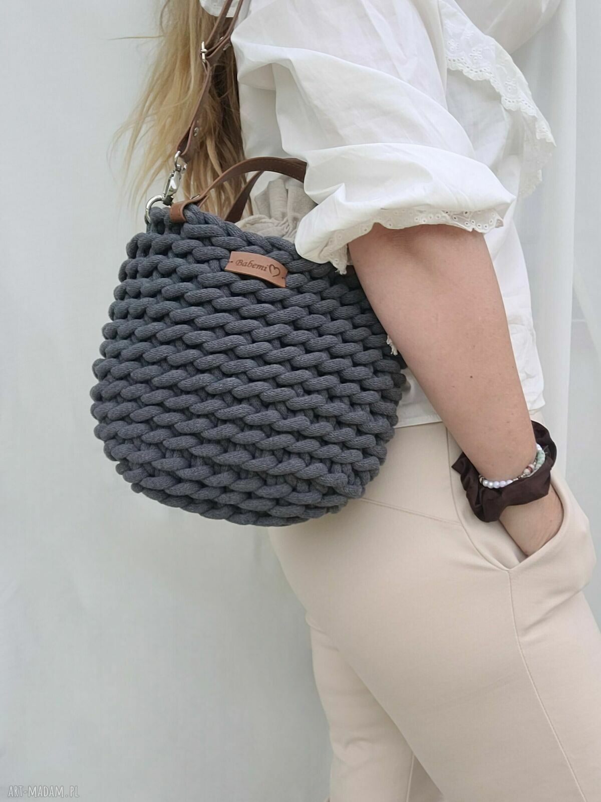 Torebka na lato z sznurka bawełnianego Boho Wave Bag