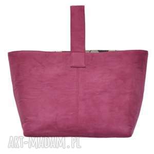 13-0011 różowa torebka damska do ręki shopper bag na zakupy