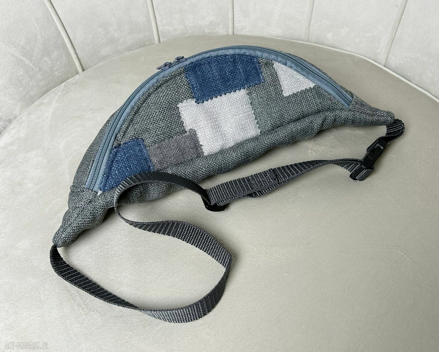 Torebka nerka saszetka patchwork ZERO WASTE 42 (upcycling)